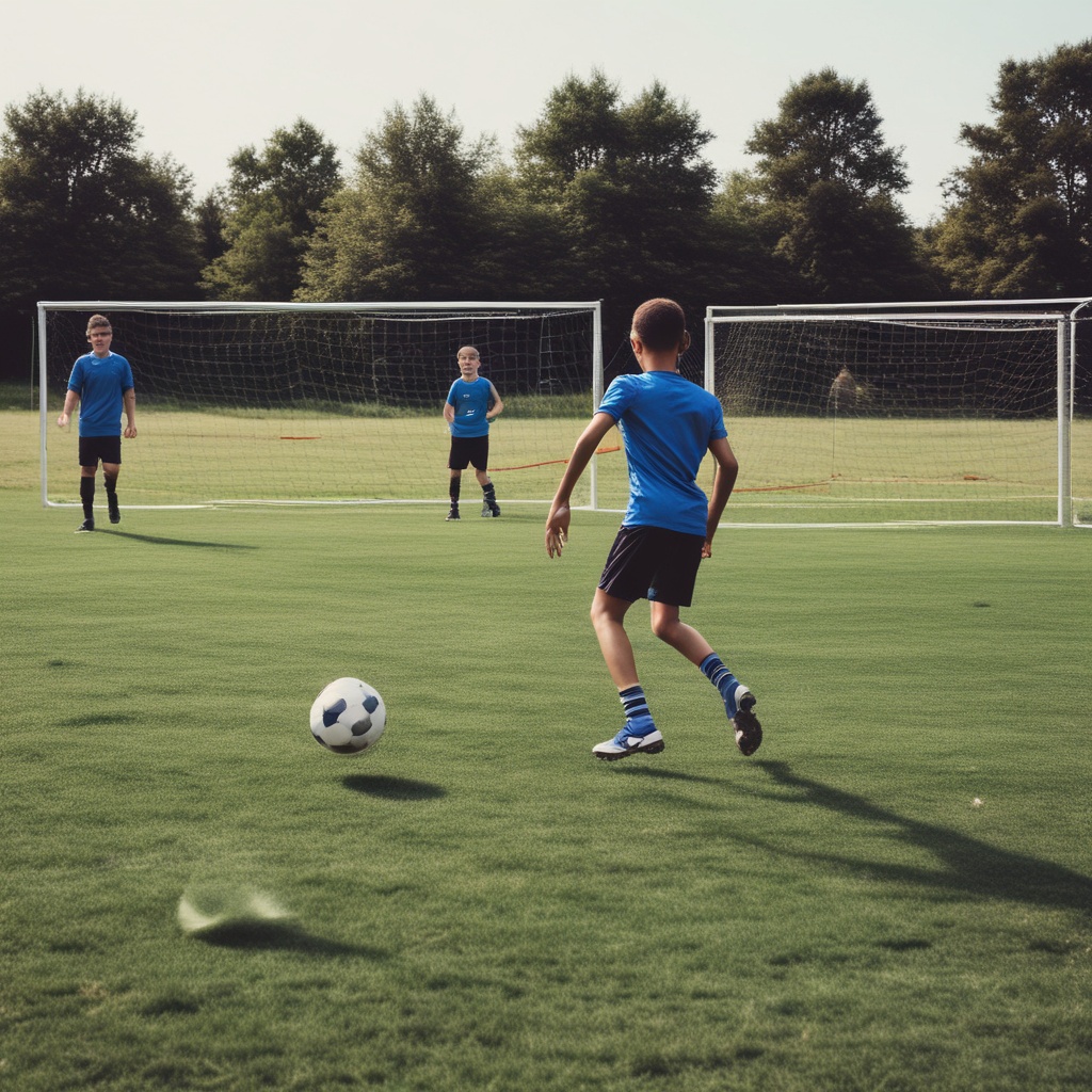Soccer training session